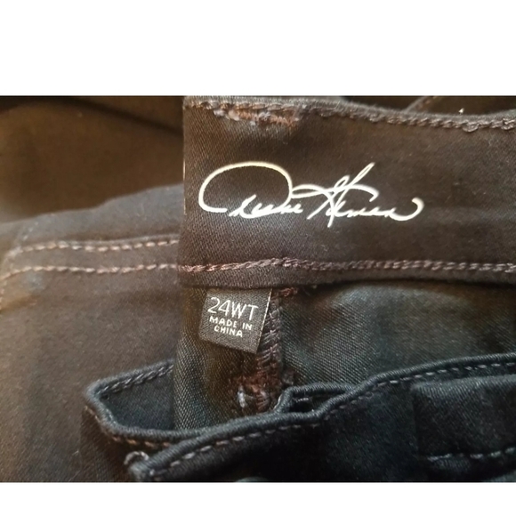 Diane Gilman Black Denim Stretch Pants NWT Sz. 24 WT - Picture 7 of 12